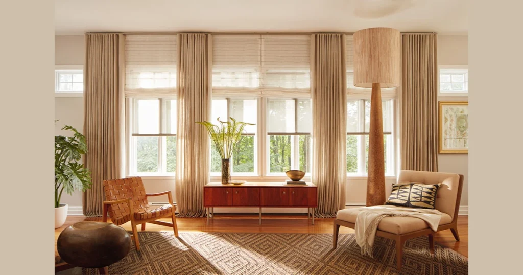 Elegant Curtains with Soft Fabric Folds