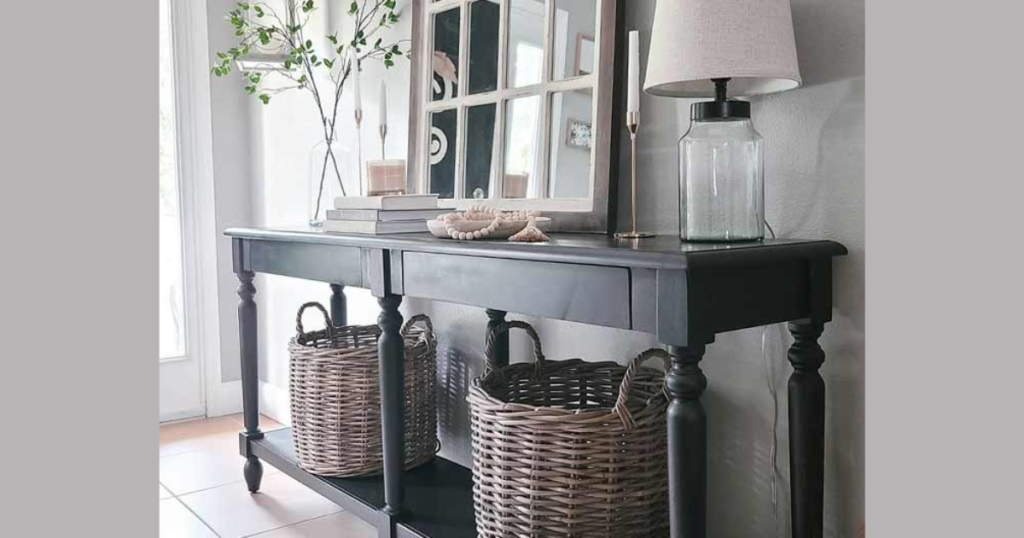 Farmhouse Console Table for Warm Dining Decor