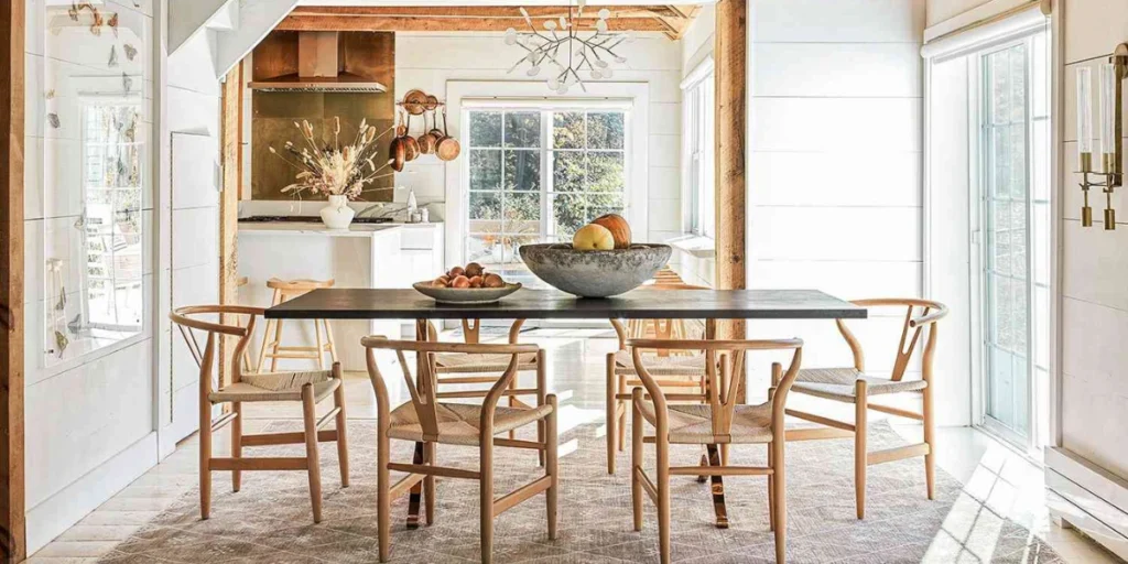 Farmhouse Dining Room Makeover with Warm and Natural Elements