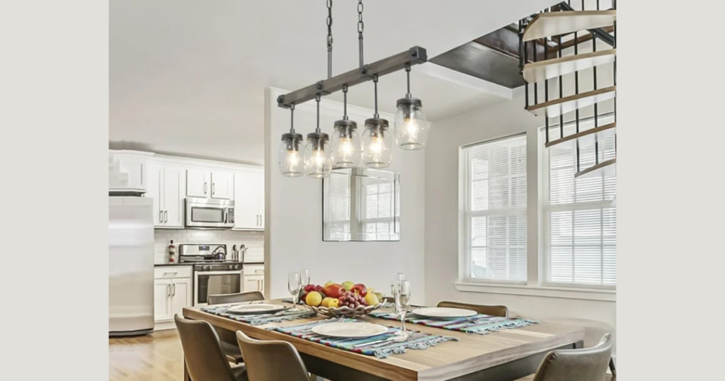 Farmhouse Mason Jar Lighting for Cozy Atmosphere