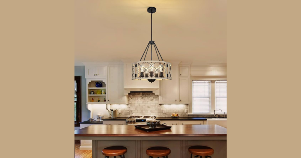 Farmhouse Style Hanging Light with Rustic Charm