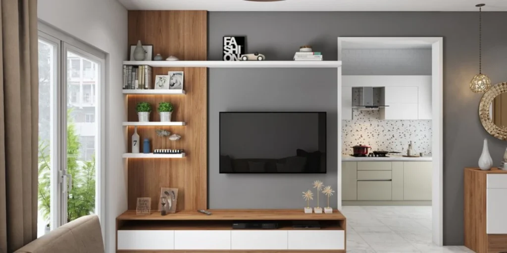 Floating Dining Room Shelves for a Clean Wall Look