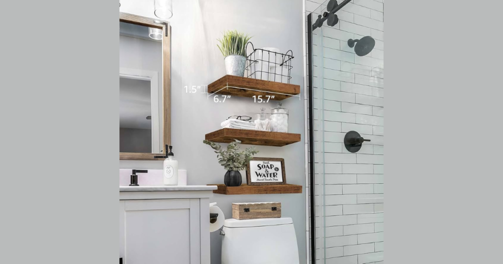 Floating Shelf Bathroom Wall Decor for Style and Function