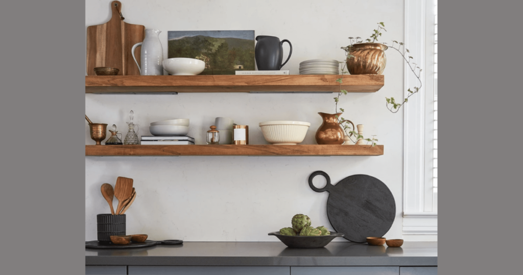 Floating Shelves for Small Dining Rooms
