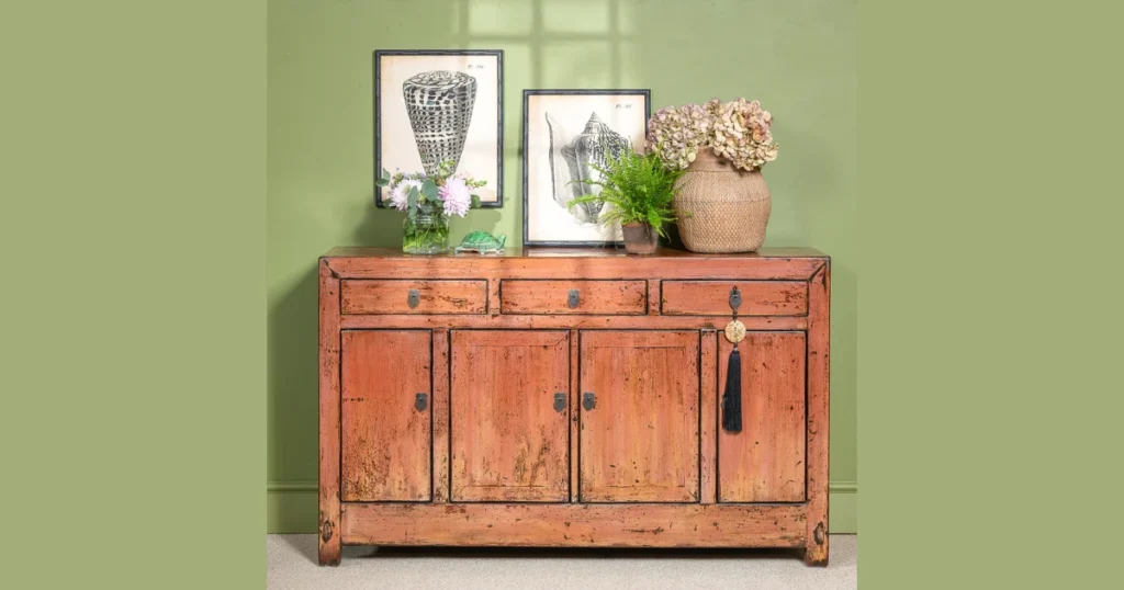 Wooden Buffet Side Table for Storage and Warmth