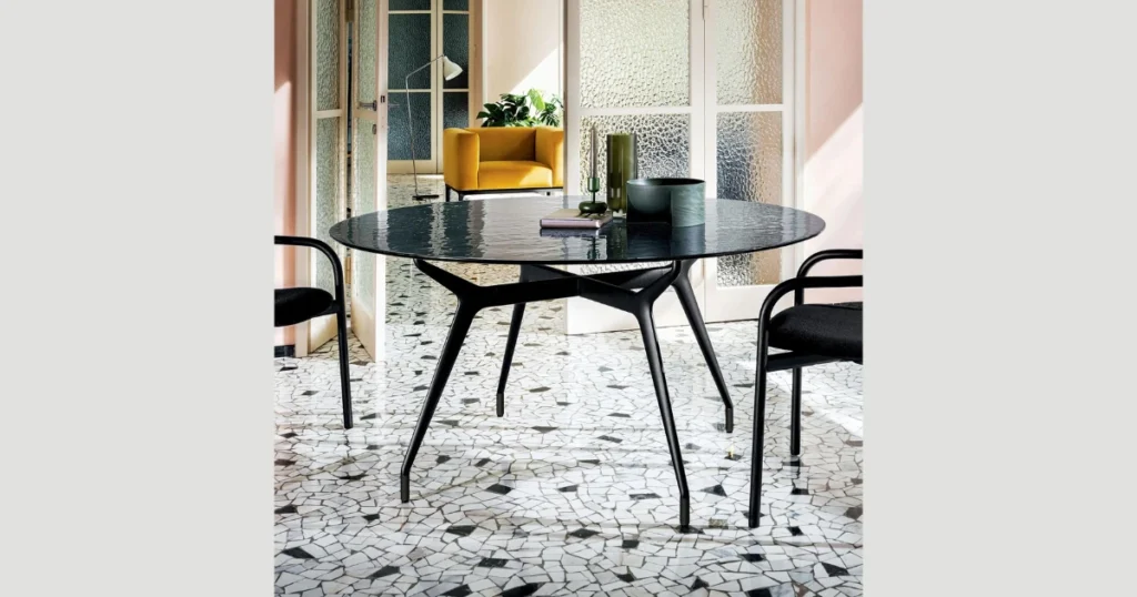 Glass and Metal Accent Table for Small Dining Rooms