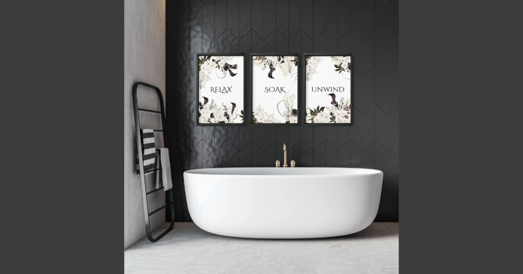Framed Artwork Bathroom Wall Decor for Personality