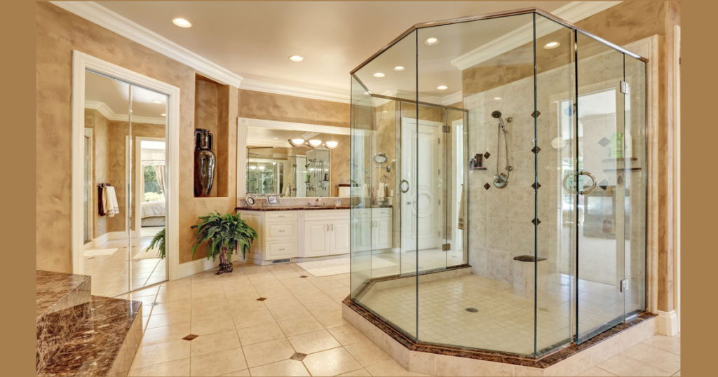 Frameless Glass Shower for a Clean Appearance