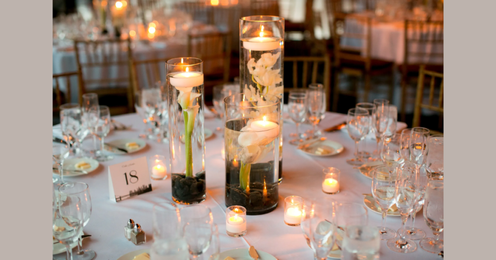 Glass Bowl with Floating Candles for a Simple, Elegant Centerpiece