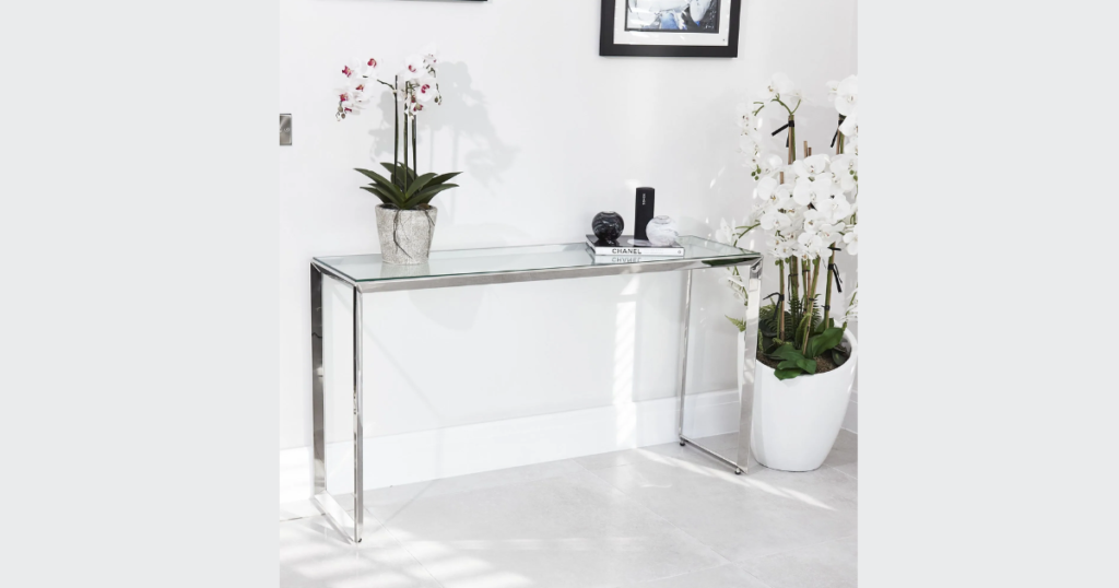 Glass Console Table for Small Dining Rooms