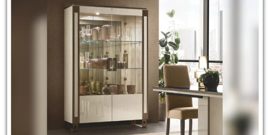 Glass Dining Room Shelves for Light and Elegance