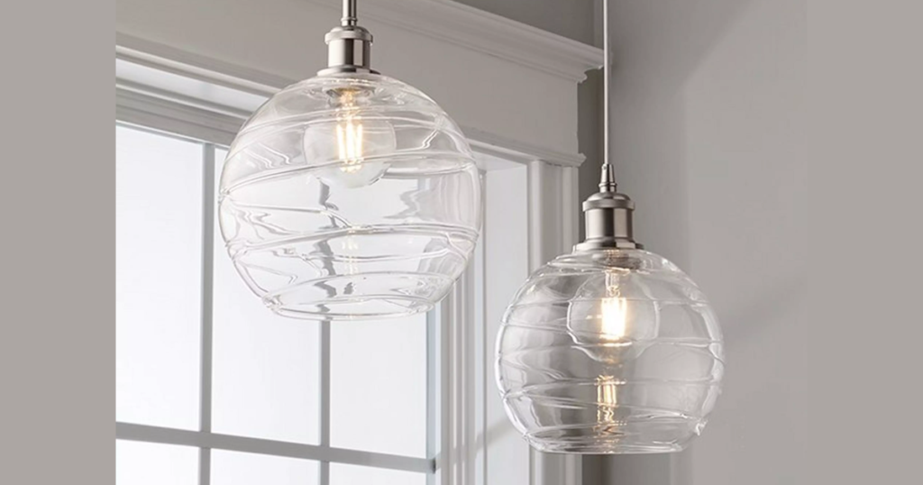 Glass Globe Hanging Light for Soft and Even Illumination