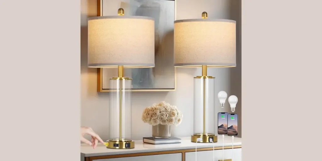 Glass Base Lamps for a Light and Airy Feel