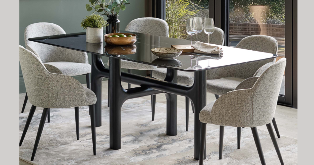 Glass Top Dining Table for Visual Space