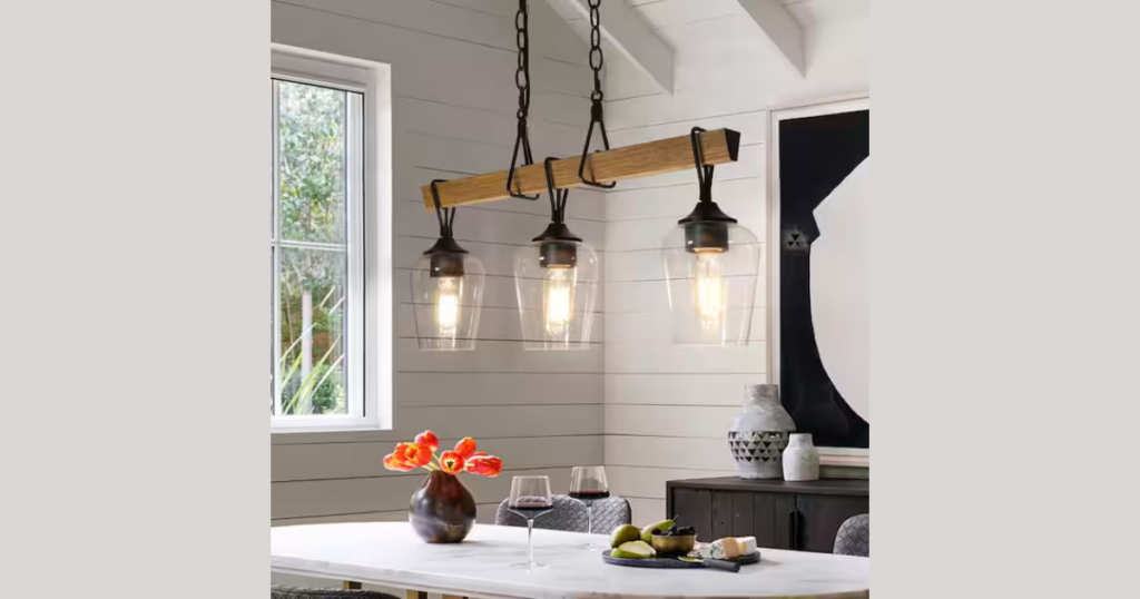 Glass and Metal Farmhouse Pendant Lights