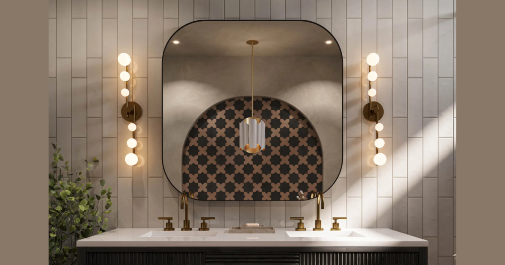 Globe Light Fixture for Soft Ambient Glow on vanity