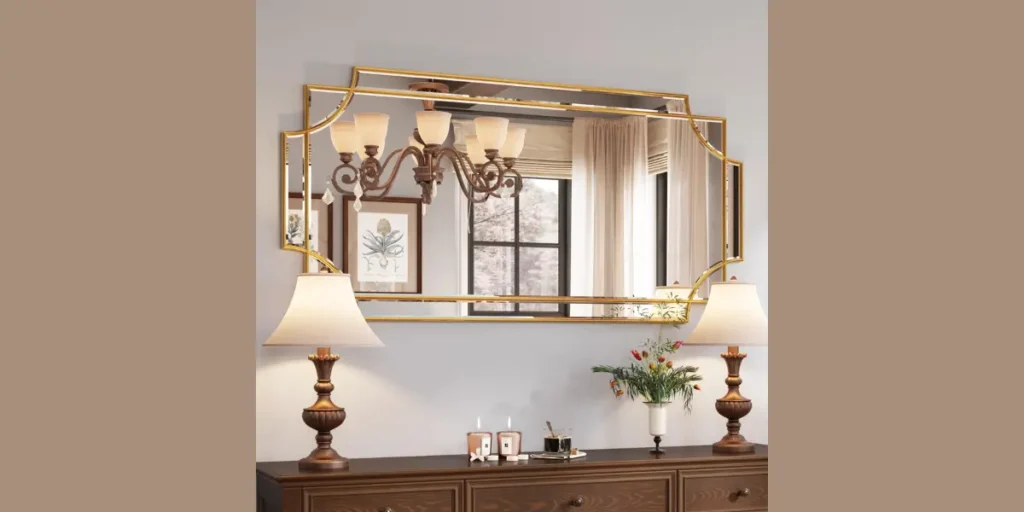 Gold or Metal Framed Mirror for Warmth