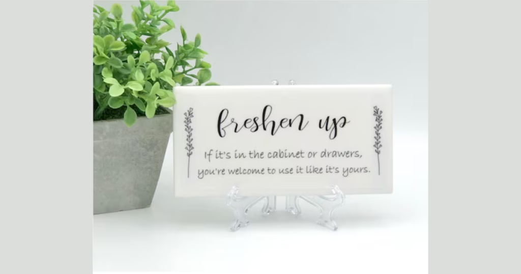 Guest Bathroom Welcome Sign