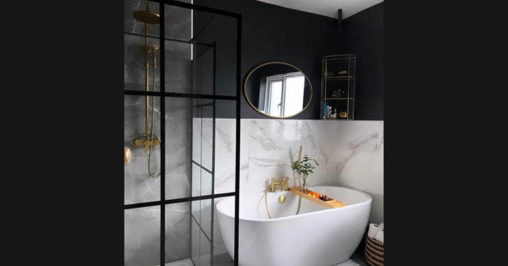 Half-Painted Accent Wall with Two-Tone Contrast