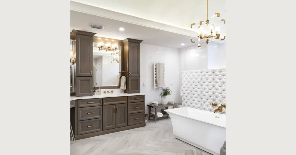 Hidden Recessed Vanity Lighting Above Mirror