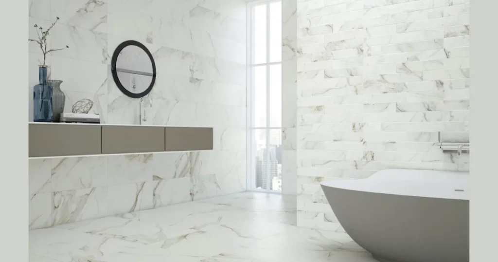 Horizontal Wide Tiles for Wider Appearance