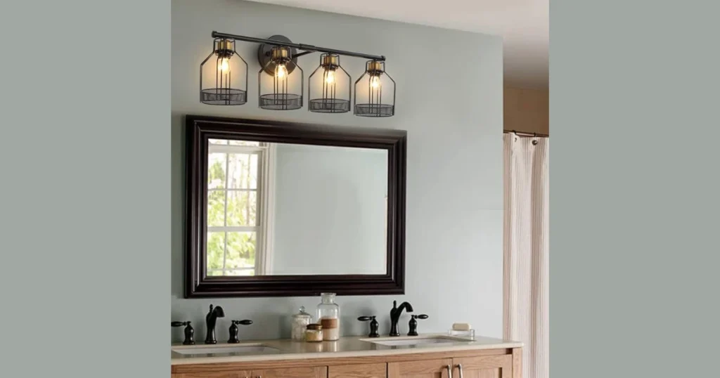 Industrial Cage Vanity Fixtures