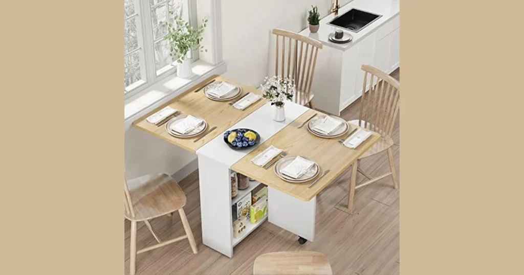 Space Saving Drop Leaf Dining Table