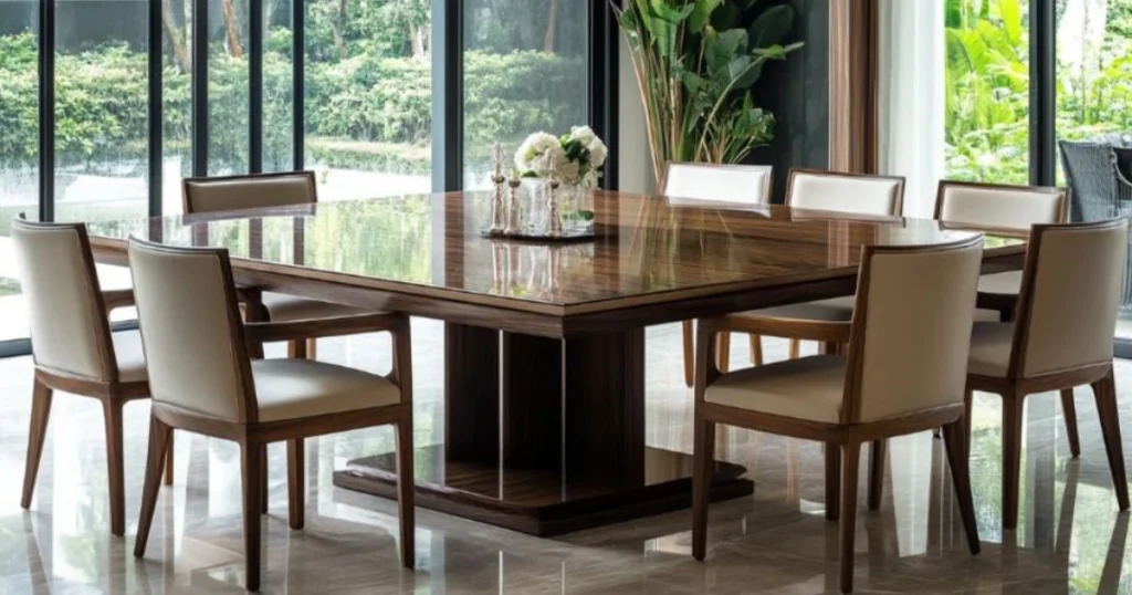 Square Dining Table for Balanced Layouts