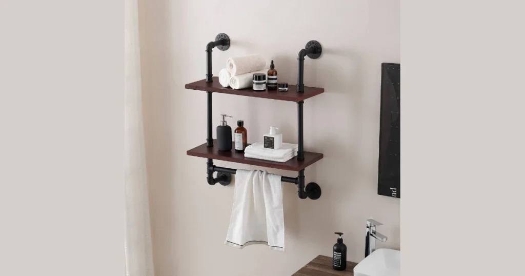 Industrial Pipe Shelves for a Bold Style 