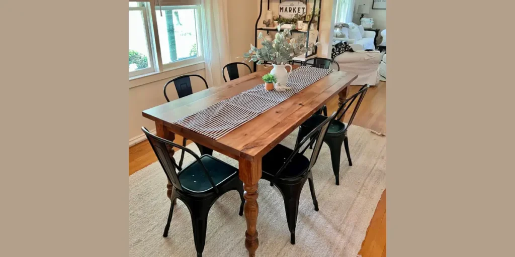 Industrial Table with Metal Chairs