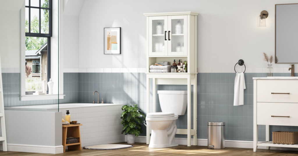 Install a Slim Over the Toilet Cabinet