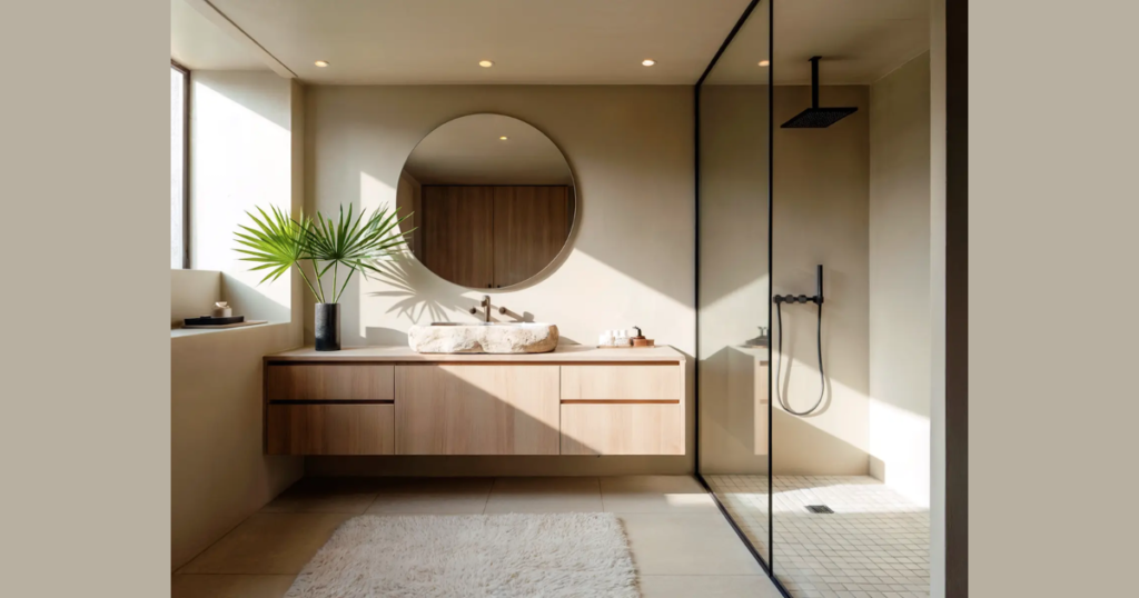 Japandi Bathroom Design for Calm Simplicity