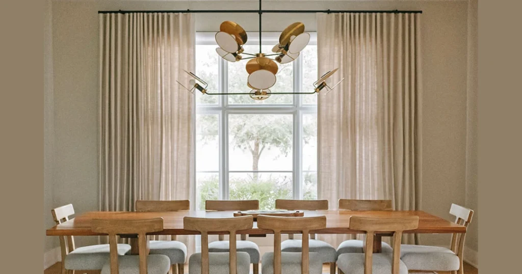 Sheer Curtains for Bright and Airy Dining Rooms