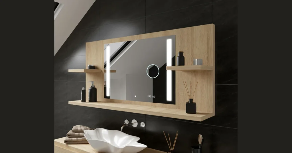 Layered Shelf and Mirror Lighting