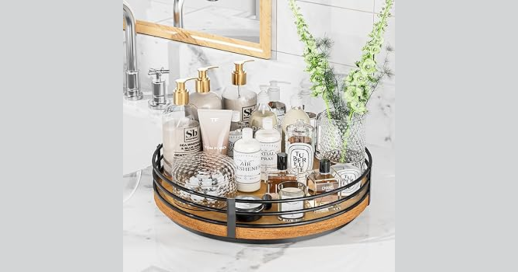 Lazy Susan Organizers for Small Items in bathroom