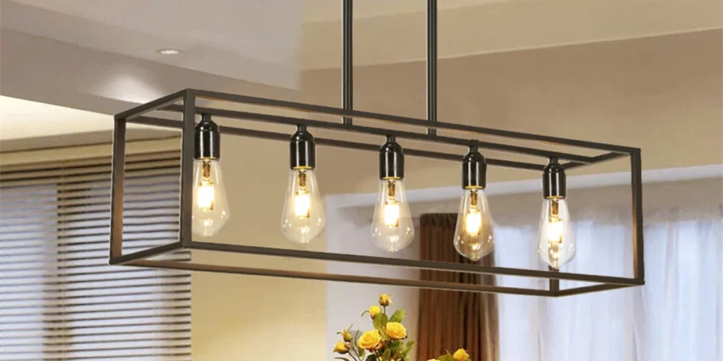 Linear Suspension Lights for Rectangular Tables