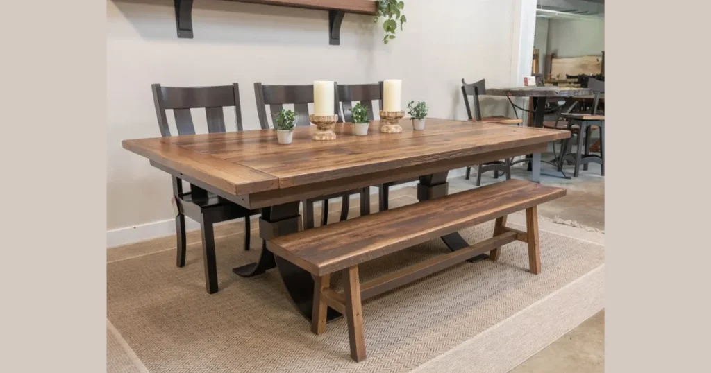 Reclaimed Wood Rustic Dining Table