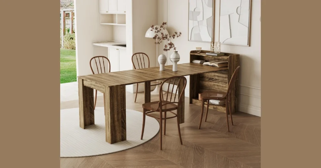 Extendable Rustic Dining Table for Large Gatherings