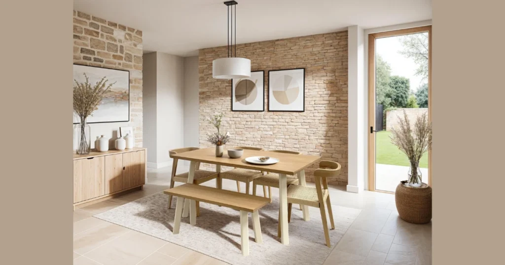 Light Oak Rustic Dining Table