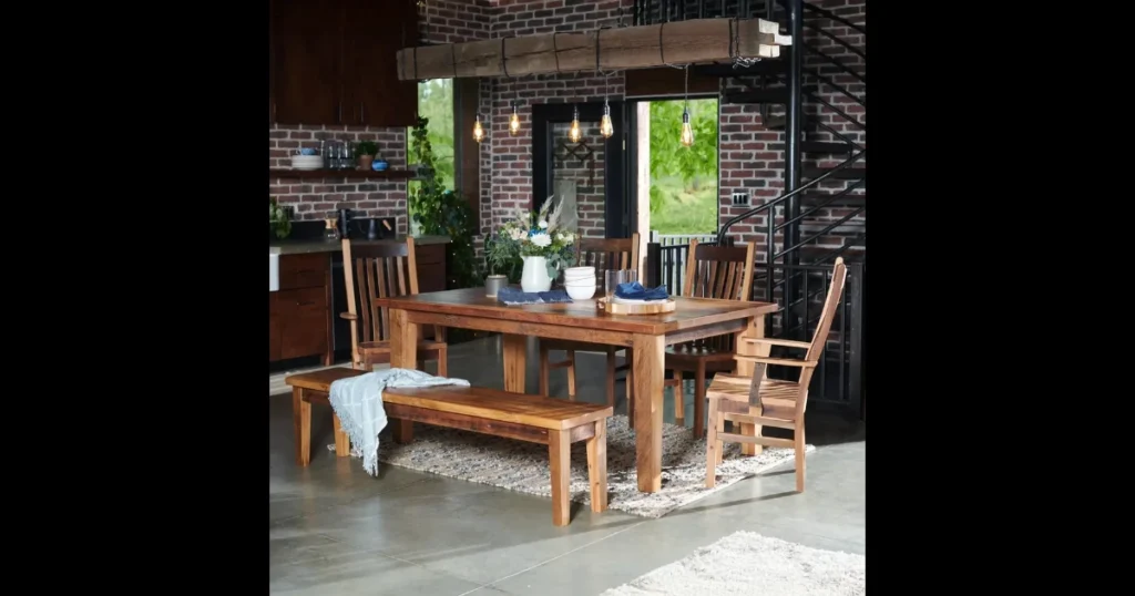 Classic Farmhouse Rustic Dining Table