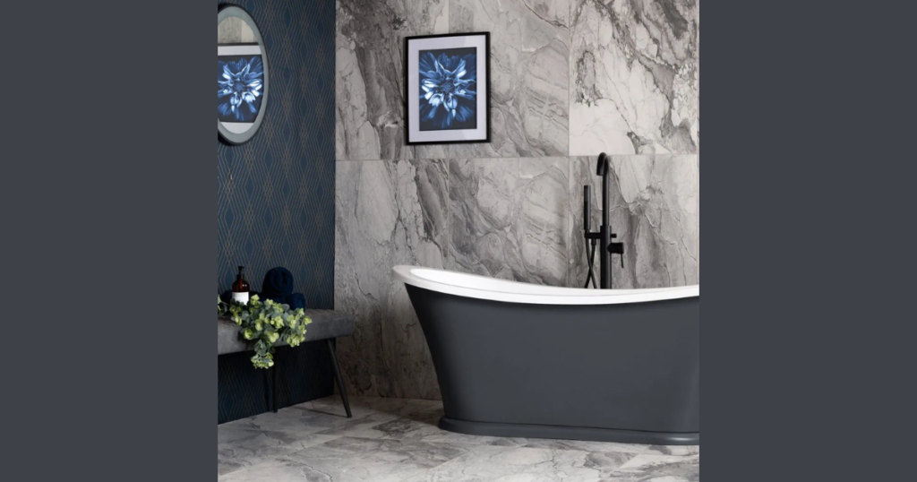 Marble Effect Bathroom Wallpaper for Luxury Appearance