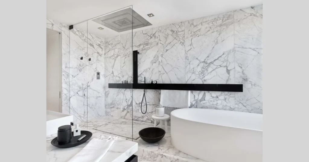 Marble White with Gray Veins