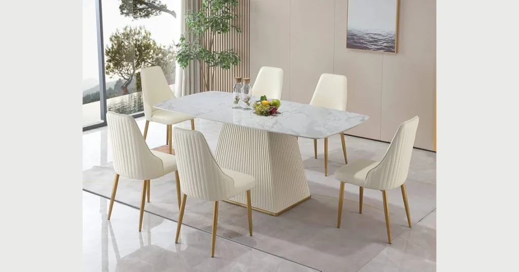 Modern Minimalist Dining Room Table Set