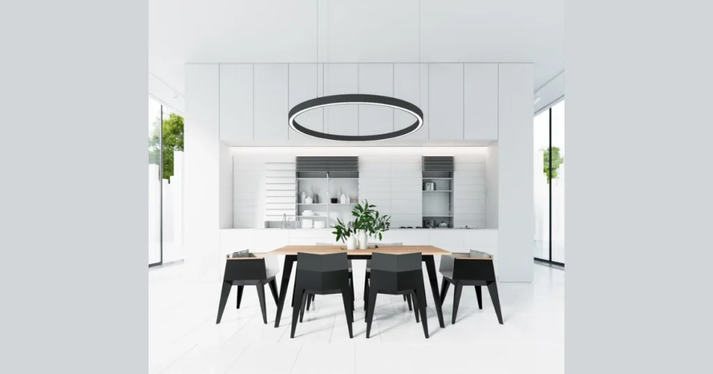Monochrome Minimalist Dining Room Concept