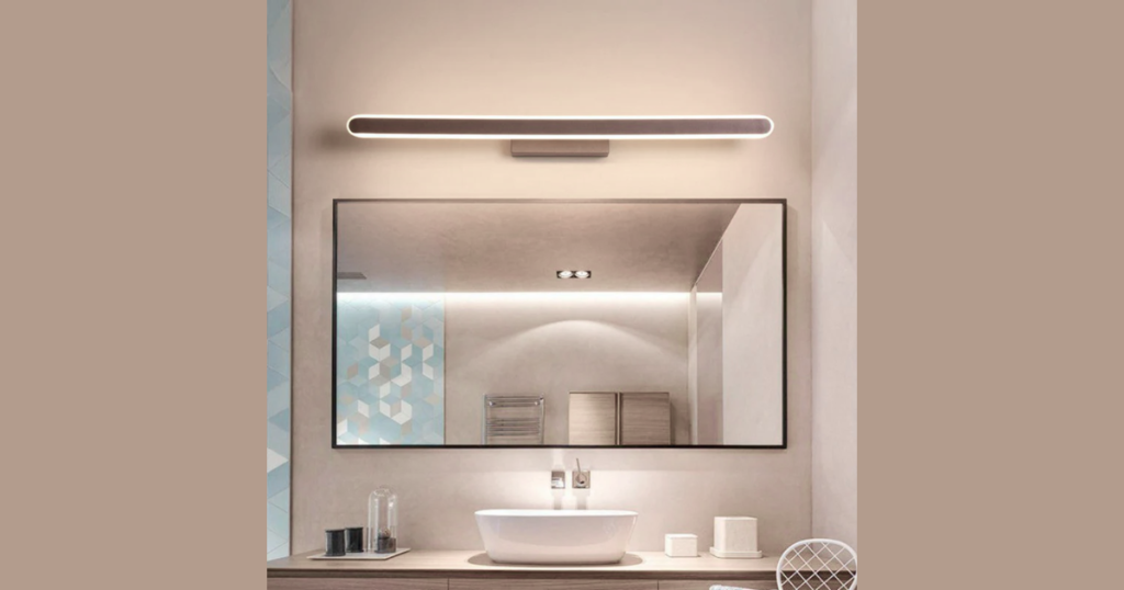 Minimalist Linear Sconce for Small Bathrooms