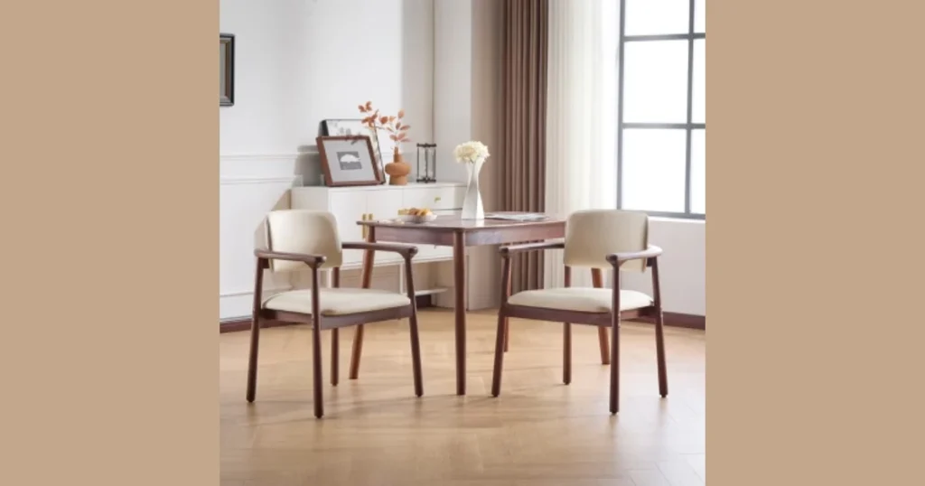 Mid-Century Modern Dining Chairs with Wooden Frames