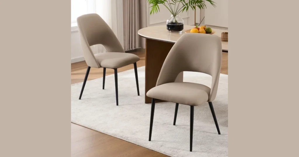 Curved Back Modern Dining Chairs for Soft Elegance