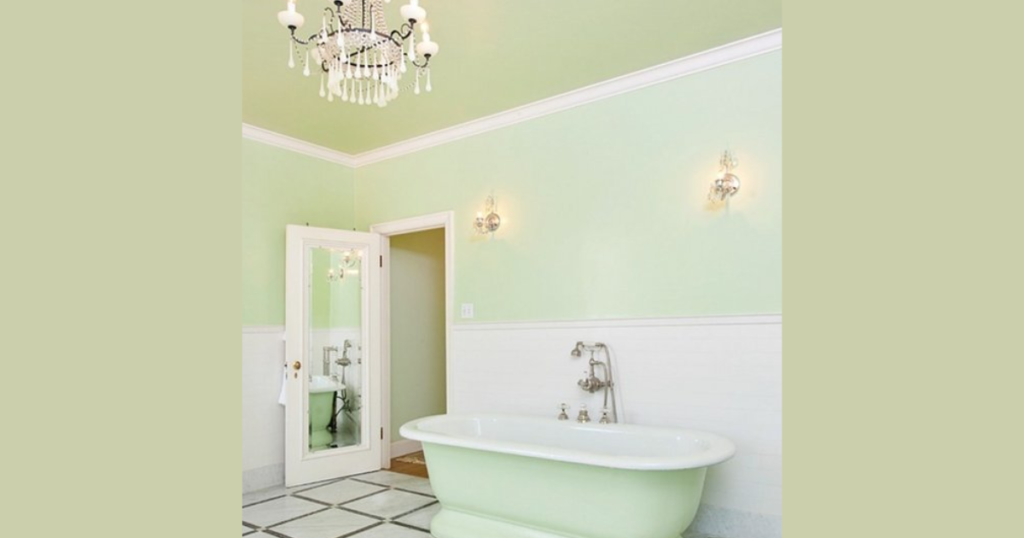 Mint Green Bathroom Wall Color for Fresh and Light Appearance