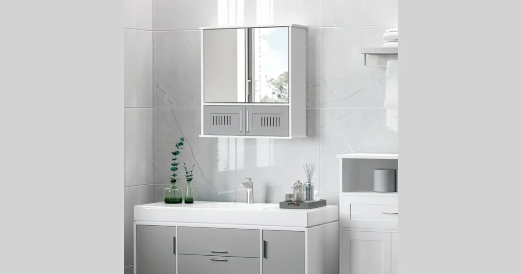 Mirror with Storage Cabinet for Function 