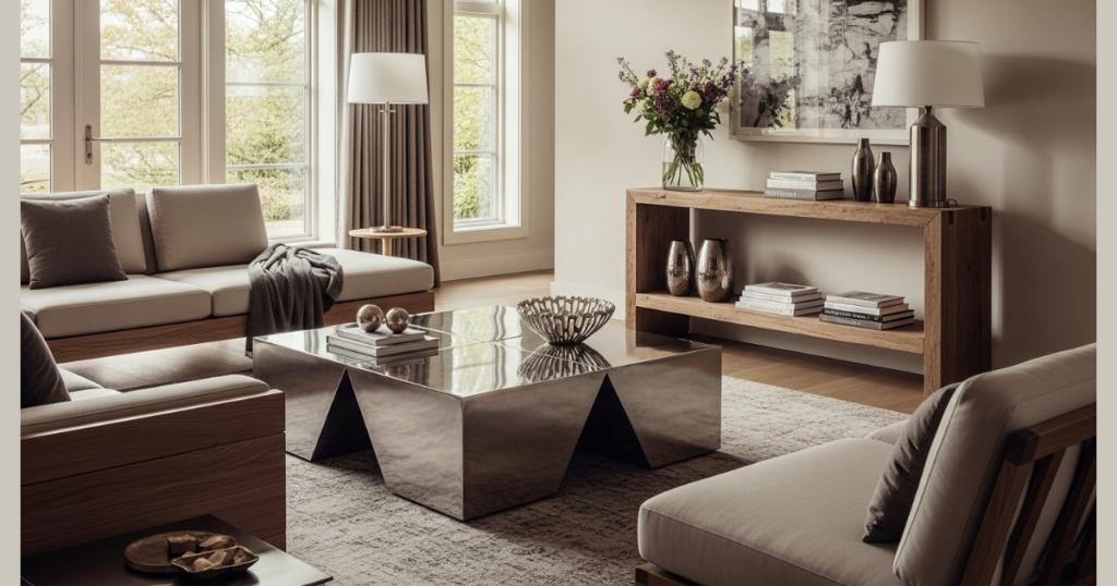 Mix Materials Like Wood, Metal, and Glass